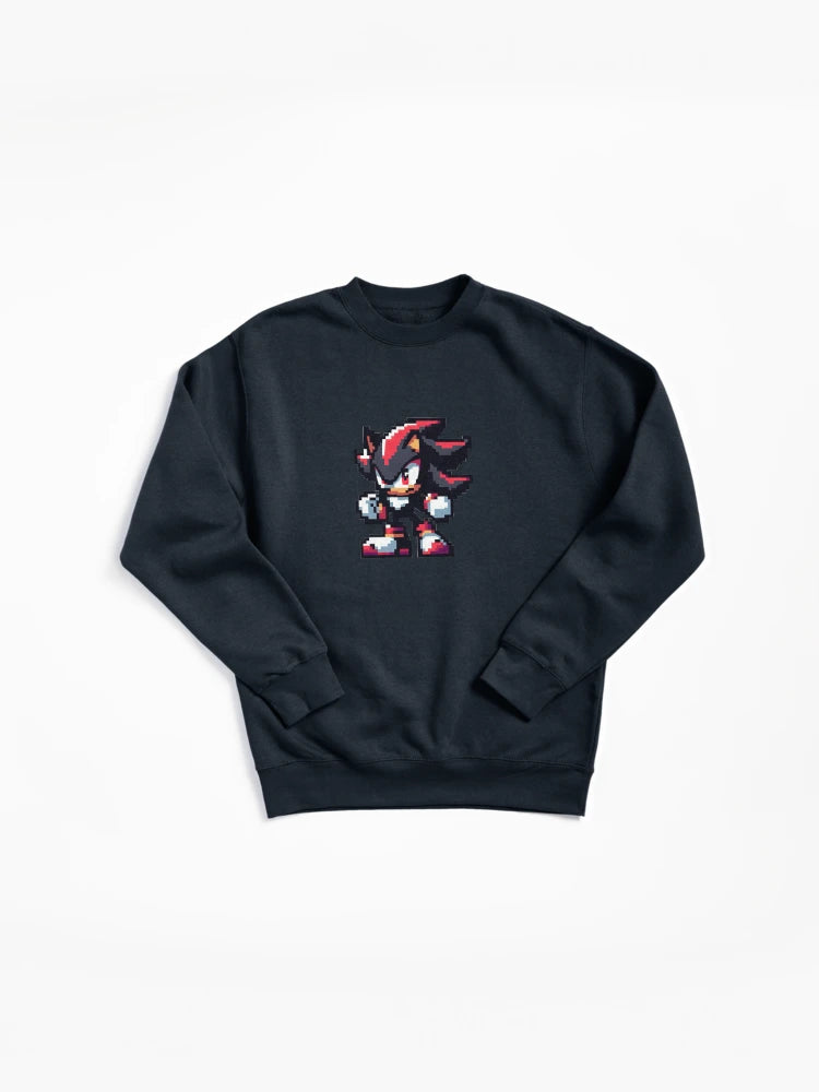 Pixel Shadow and Sonic Hoodie - 8-Bit Retro Gaming Sweatshirt