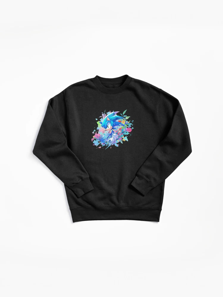 Sonic Character Streetwear - Casual Cartoon Pullover Sweatshirt