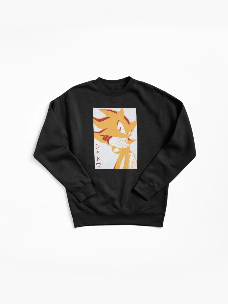 Super Golden Shadow Kanji - Japanese Manga Style Pullover