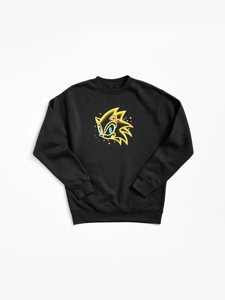 Neon Super Sonic Glow - Electric Golden Power Pullover