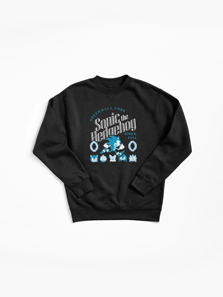 Green Hill Zone Nostalgia - Iconic Level Art Sweatshirt