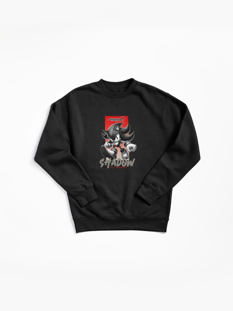 Shadow Hedgehog Quad Logo - Modern Graphic Style Pullover