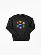 Chaos Emeralds Sticker Art - Iconic Gem Gaming Hoodie