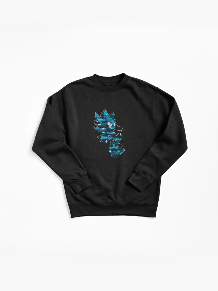 Cyber Hedgehog Tech Art - Futuristic Gaming Style Pullover