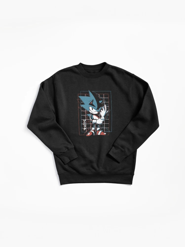 3D Hero Sonic Design - Modern Depth Effect Hoodie