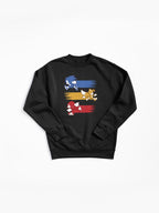 Runners Club Sonic Art - Athletic Style Gaming Sweatshirt