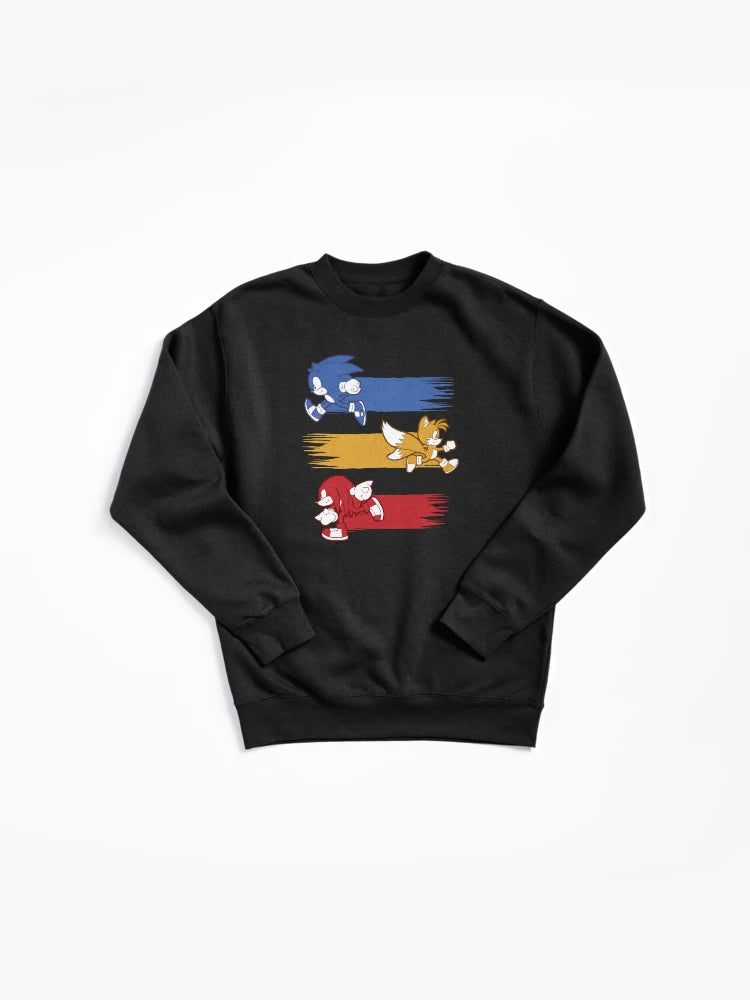 Runners Club Sonic Art - Athletic Style Gaming Sweatshirt