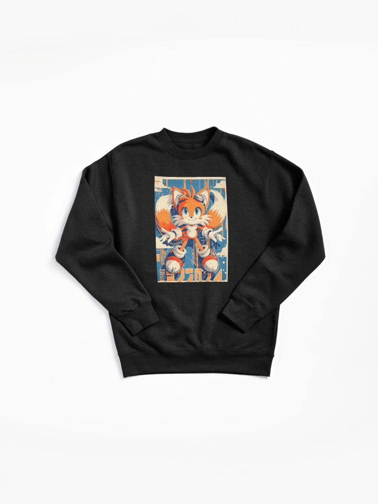 Tails Pop Kanji Poster - Vibrant Modern Art Hoodie