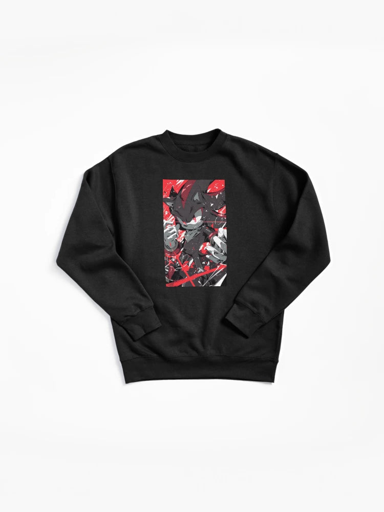 Black Airforce Energy Hedgehog - Streetwear Anime Hoodie