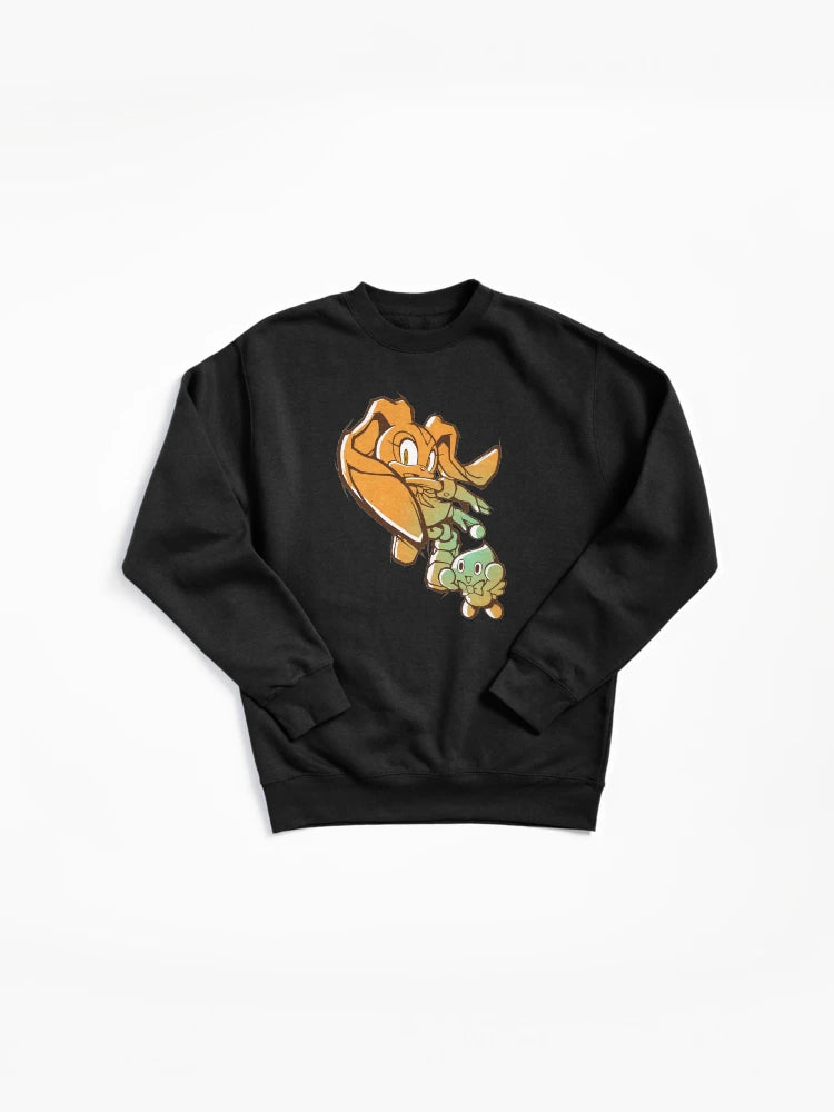 Cream the Rabbit & Cheese - Sweet Character Graphic Hoodie