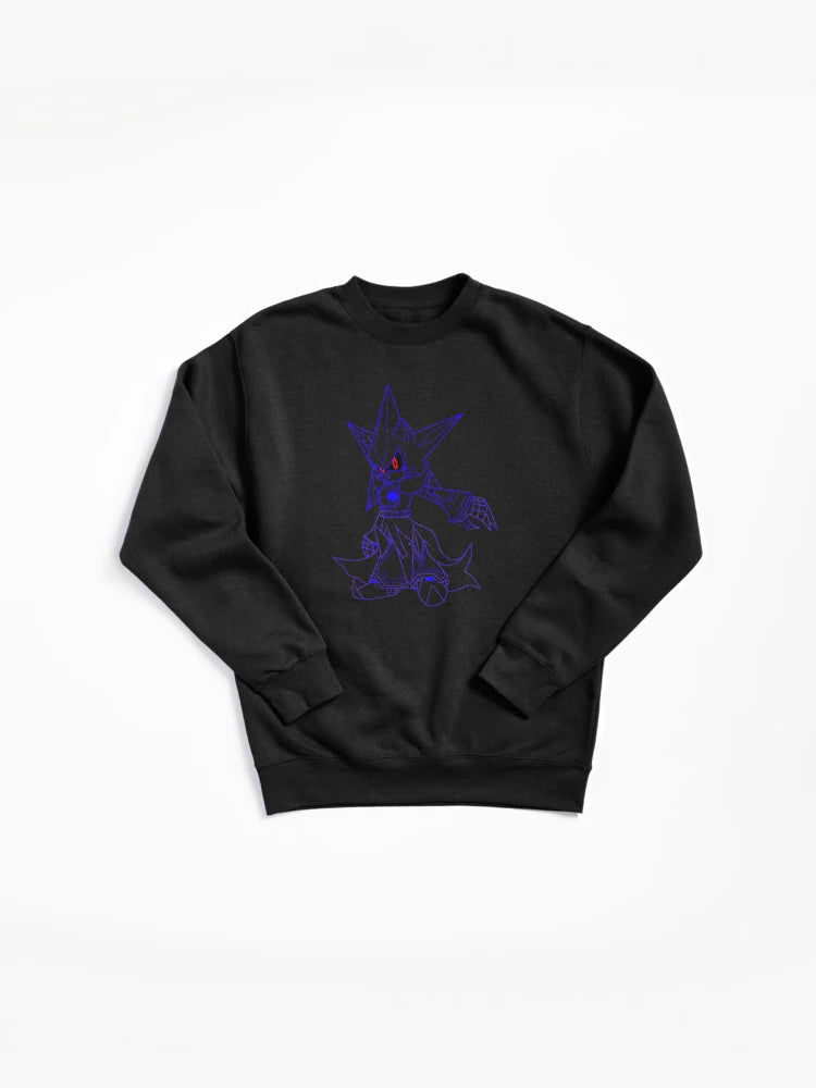 Neo Metal Sonic Lines - Futuristic Robot Style Sweatshirt