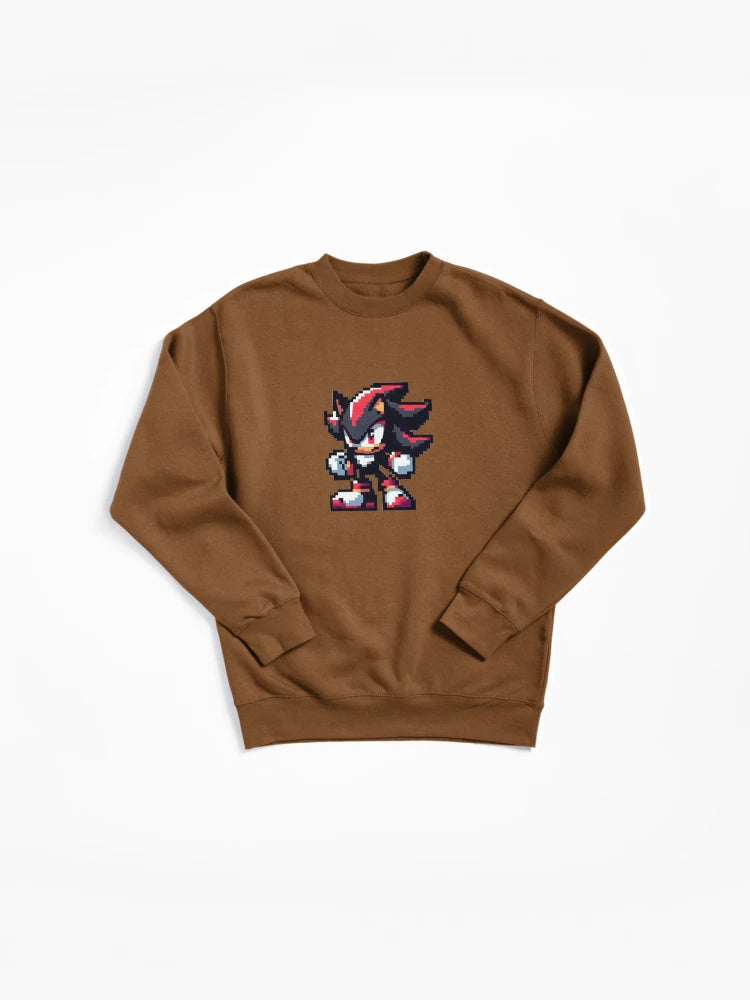 Pixel Shadow and Sonic Hoodie - 8-Bit Retro Gaming Sweatshirt