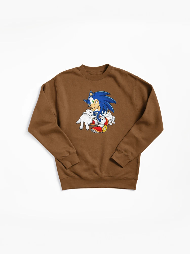 Blue Hedgehog Fast Run Style - Speed Focused Gaming Pullover