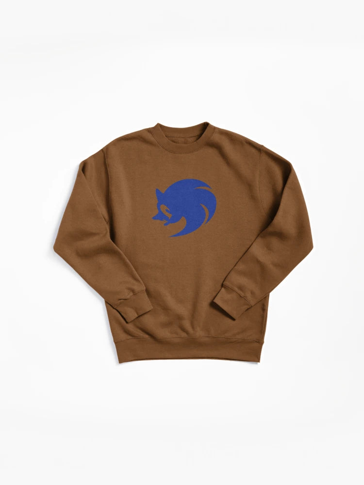 Modern Sonic Icon Graphic Hoodie - Blue Athletic Style Sweatshirt