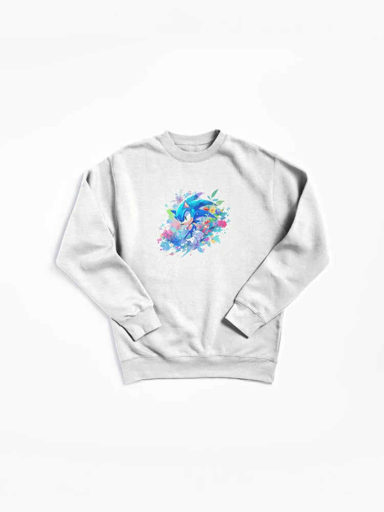 Sonic Character Streetwear - Casual Cartoon Pullover Sweatshirt