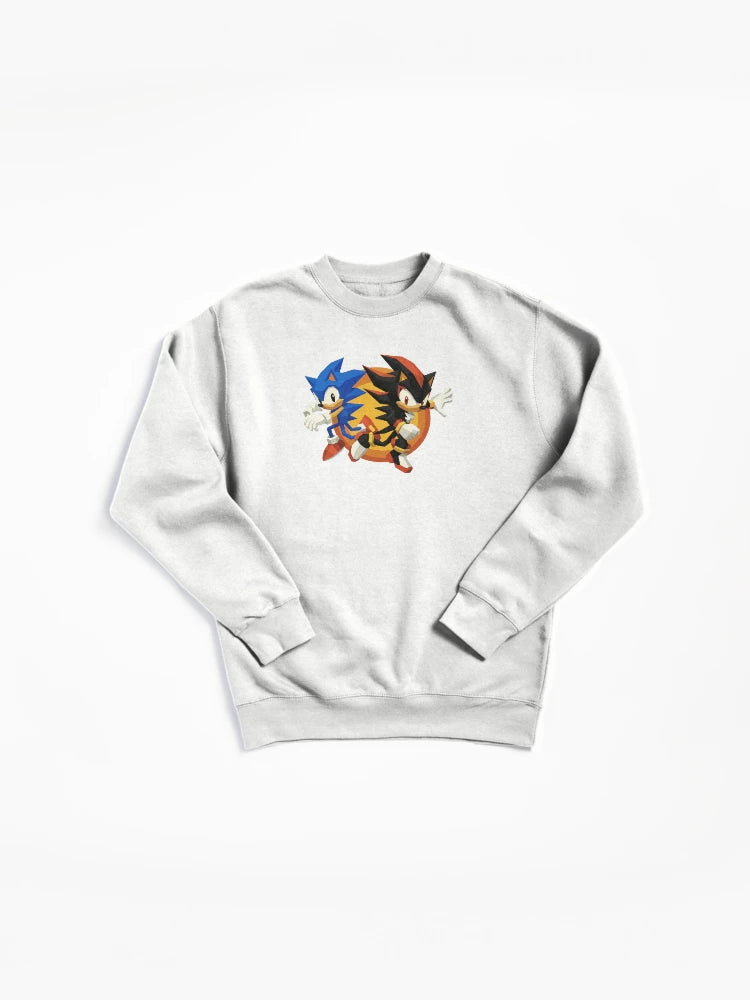 Sonic Shadow Polygon Art - Modern Geometric Design Hoodie