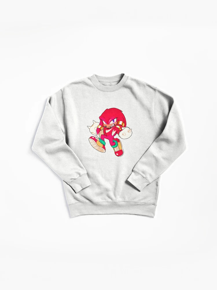 Knuckles the Echidna Power - Bold Red Warrior Hoodie