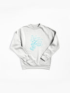 Silver Hedgehog Blue Line - Futuristic Psychic Sweatshirt