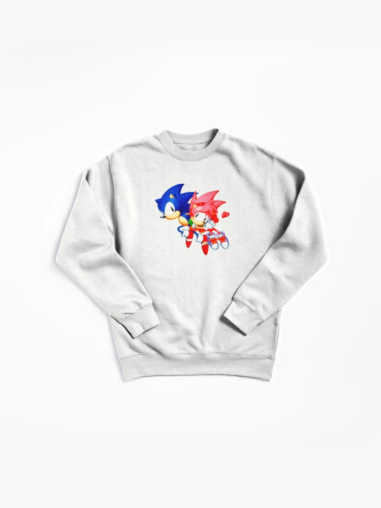 Sonic and Amy Rose - Classic Gaming Couple Hoodie