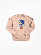 Blue Hedgehog Fast Run Style - Speed Focused Gaming Pullover