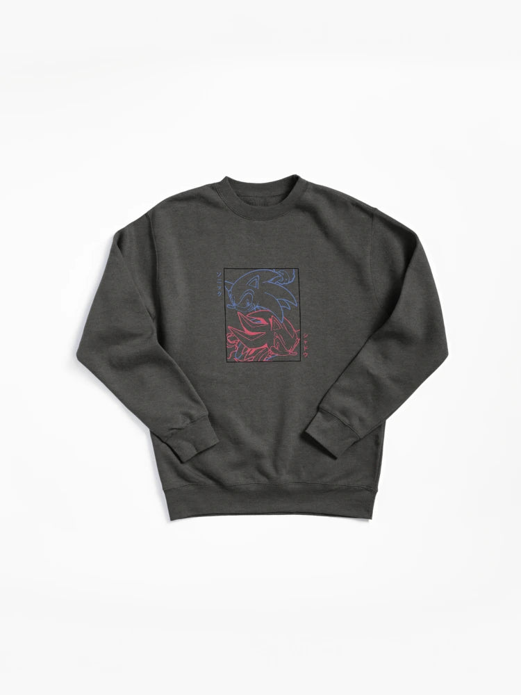 Hero and Dark Duo Design - Sonic vs Shadow Rivalry Hoodie