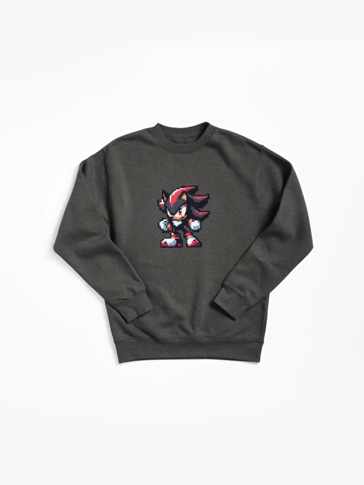 Pixel Shadow and Sonic Hoodie - 8-Bit Retro Gaming Sweatshirt