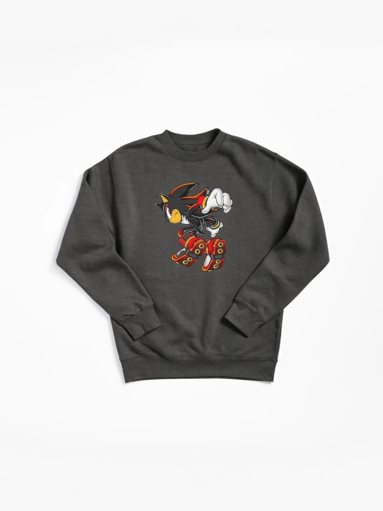 Ultimate Shadow the Hedgehog Merch - Dark Hero Graphic Sweatshirt