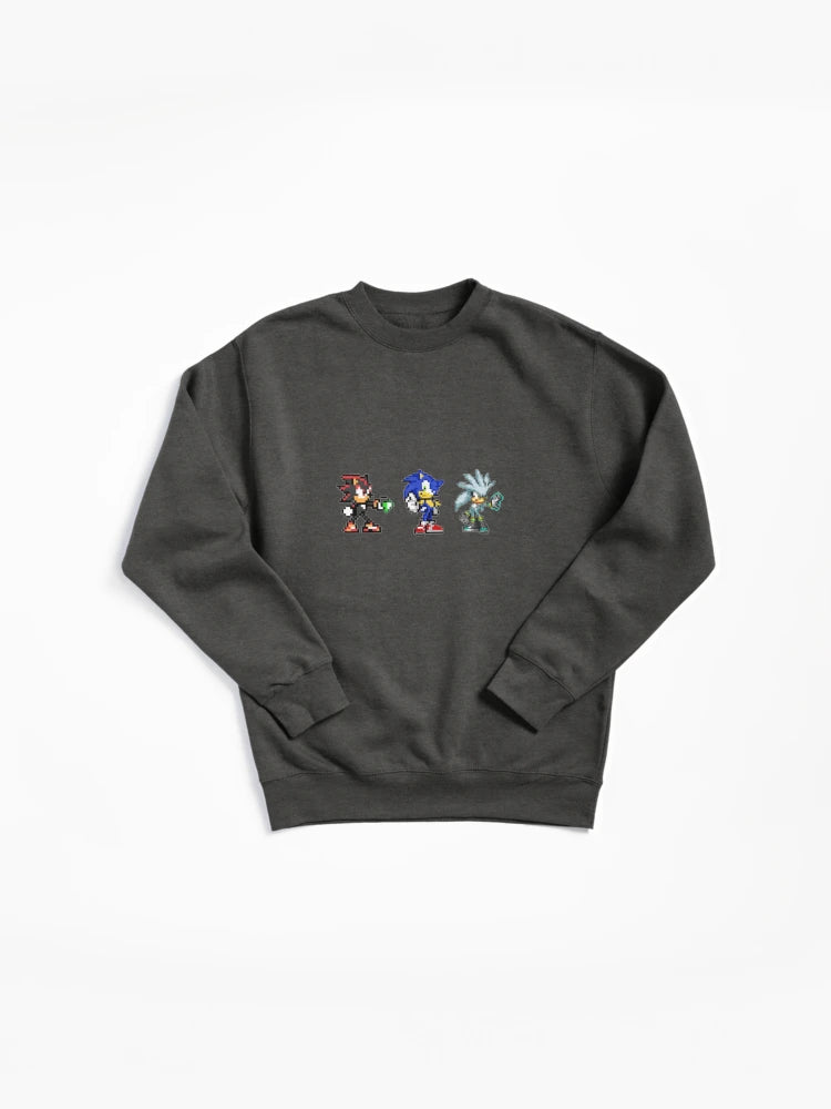 Sonic Shadow Silver Pixel - 8-Bit Team Fan Hoodie