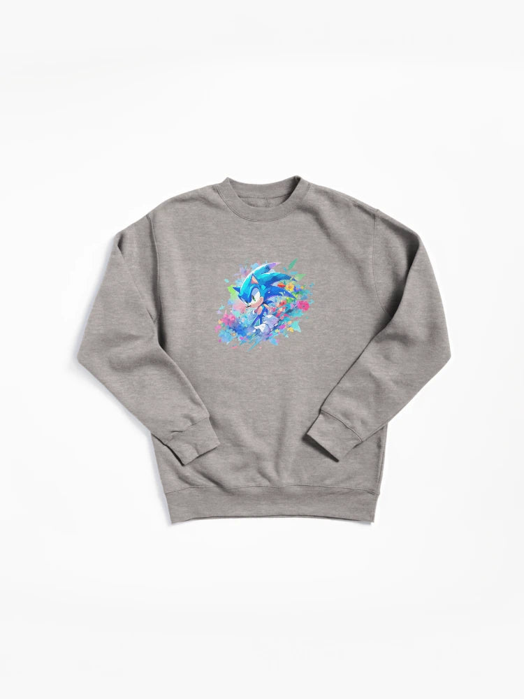 Sonic Character Streetwear - Casual Cartoon Pullover Sweatshirt