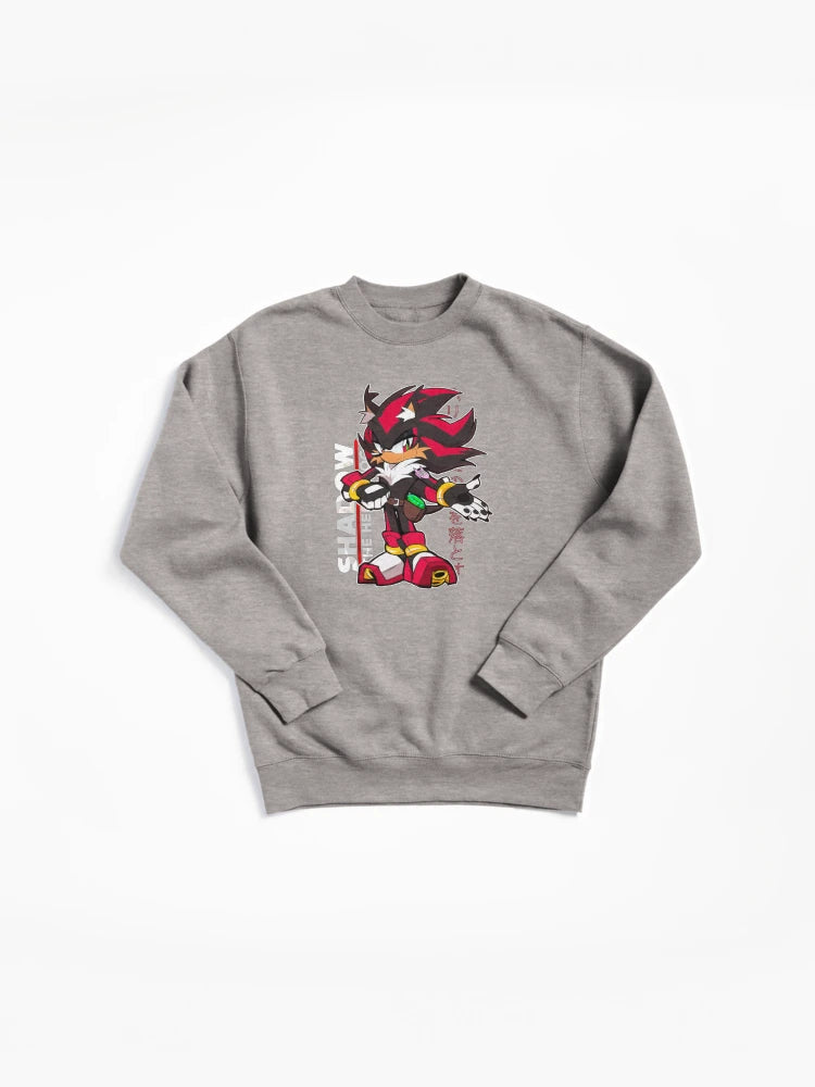 Artistic Sonic Portrait - Creative Fan Illustration Sweatshirt