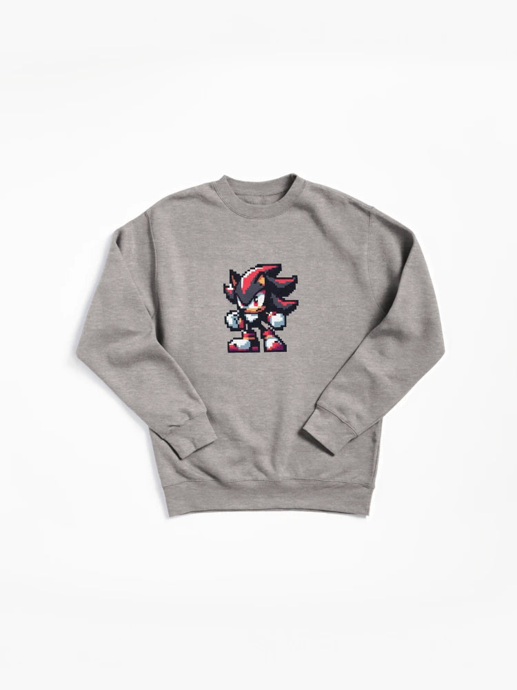 Pixel Shadow and Sonic Hoodie - 8-Bit Retro Gaming Sweatshirt