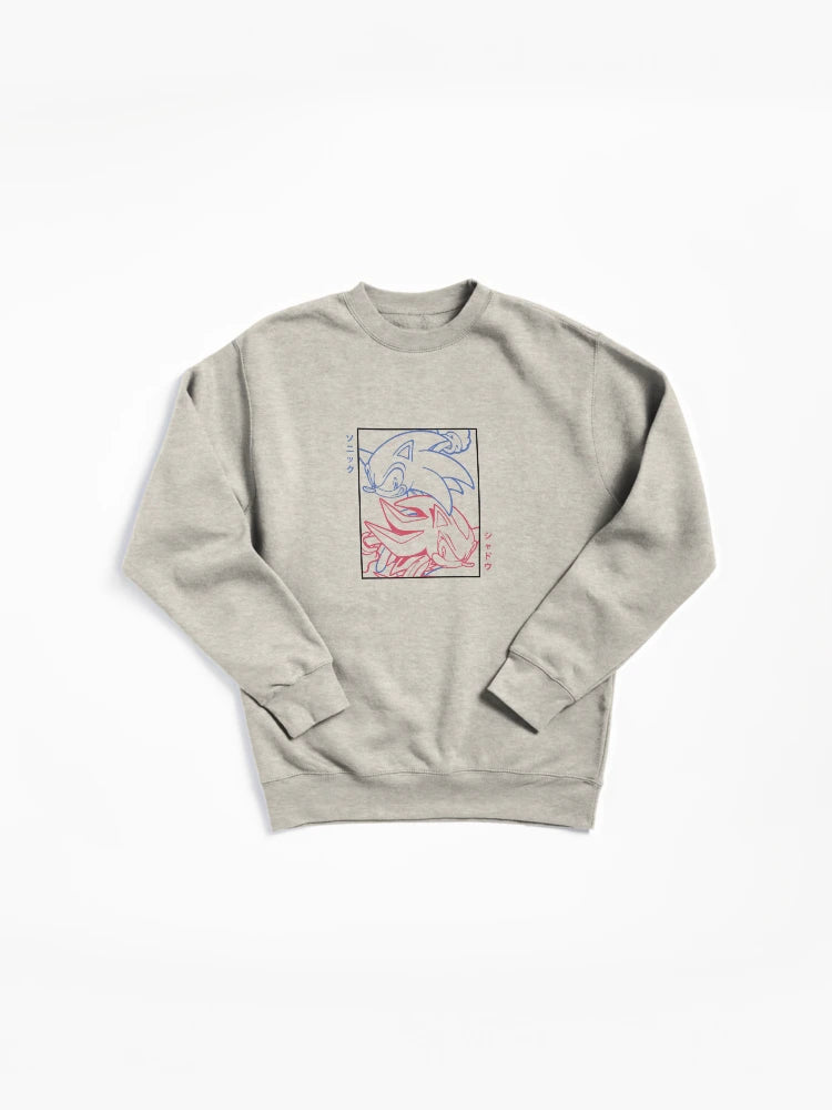 Hero and Dark Duo Design - Sonic vs Shadow Rivalry Hoodie