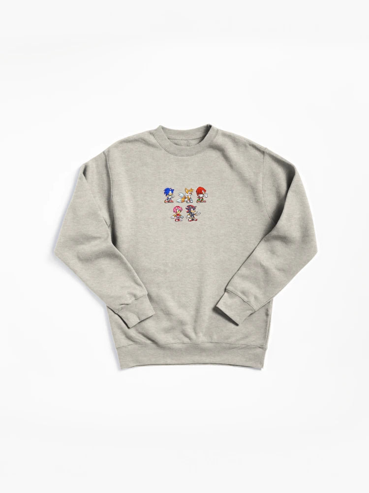 Pixel Art 8-Bit Sonic Cast - All Characters Gaming Pullover