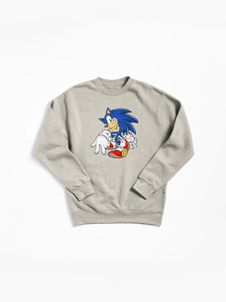 Blue Hedgehog Fast Run Style - Speed Focused Gaming Pullover