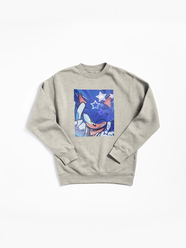Sonic Blue Blur Hoodie - High Velocity Graphic Pullover