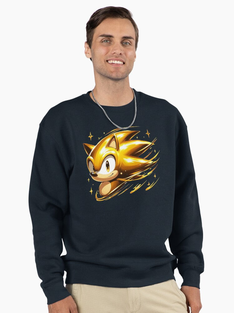 Super Sonic Golden Transformation - Premium Gamer Pullover Hoodie Blue