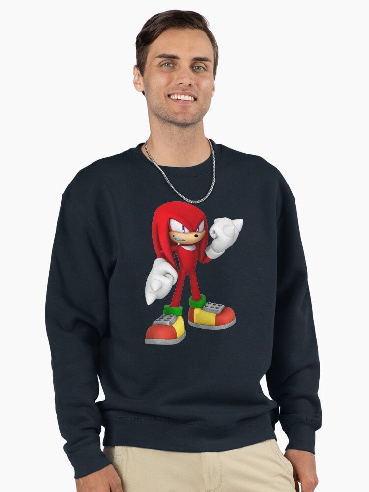 Knuckles the Echidna Strength - Red Guardian Graphic Hoodie Dark Blue