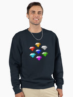 Emeralds of Chaos Sonic Hoodie - Mystic Power Gaming Pullover Blue