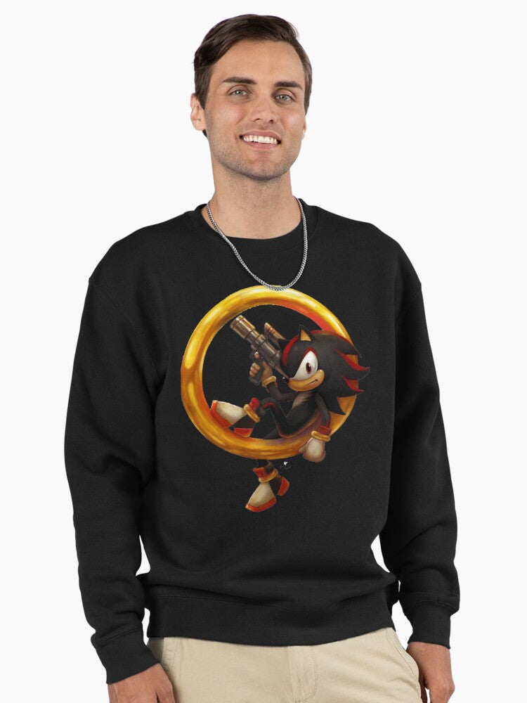 Shadow the Hedgehog Dark Aesthetic - Durable Cotton Blend Hoodie Black