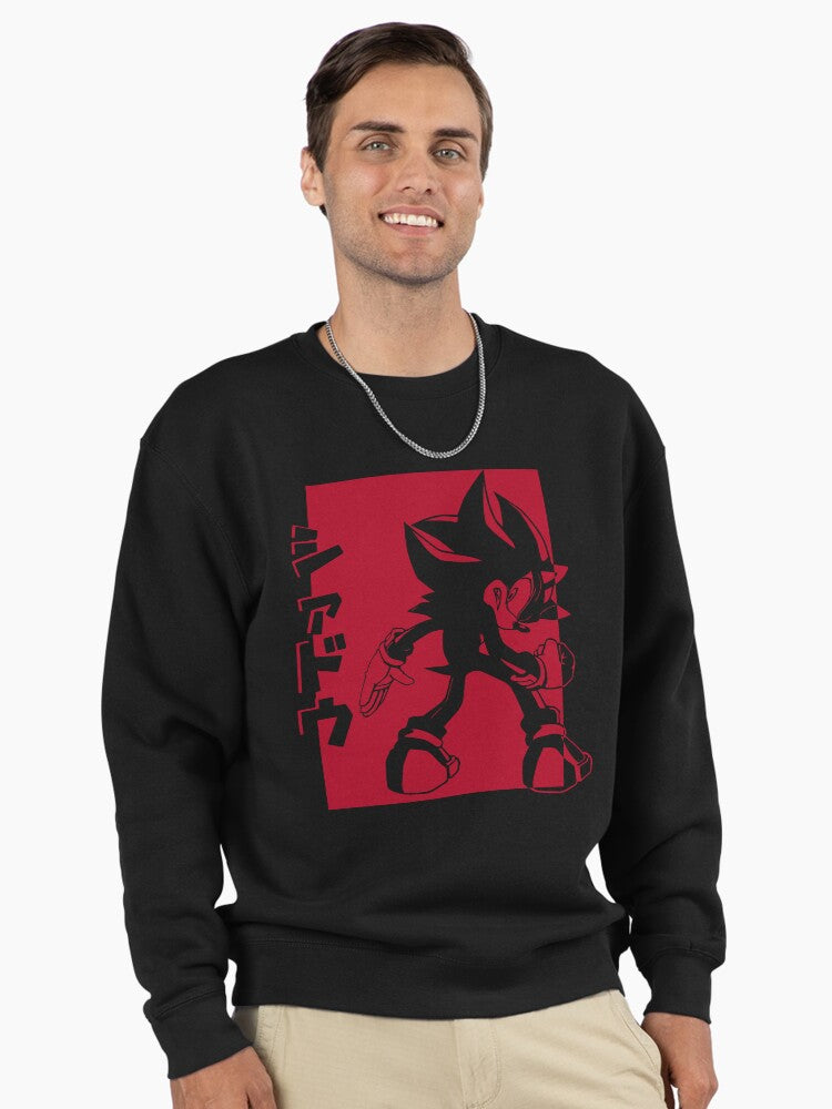 Shadow Hedgehog Japonais - French Japanese Fusion Hoodie Black