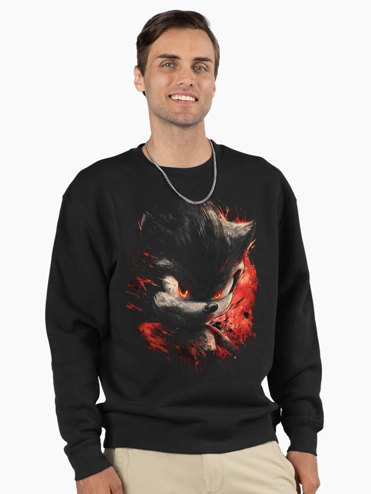 Shadow Awesome Print Art - High Impact Graphic Pullover Black