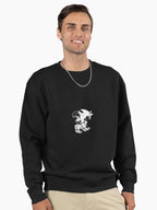 Shadow Two-Tone White - Minimalist Modern Style Pullover Black