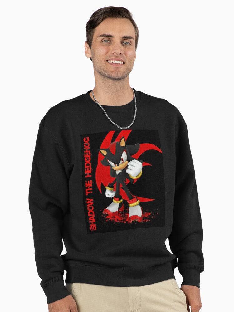 Shadow the Hedgehog Fierce Look - Durable Graphic Sweatshirt Black