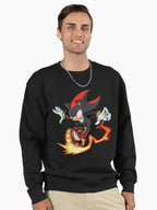 Best Shadow Graphic for Fans - Premium Print Gaming Sweatshirt Black