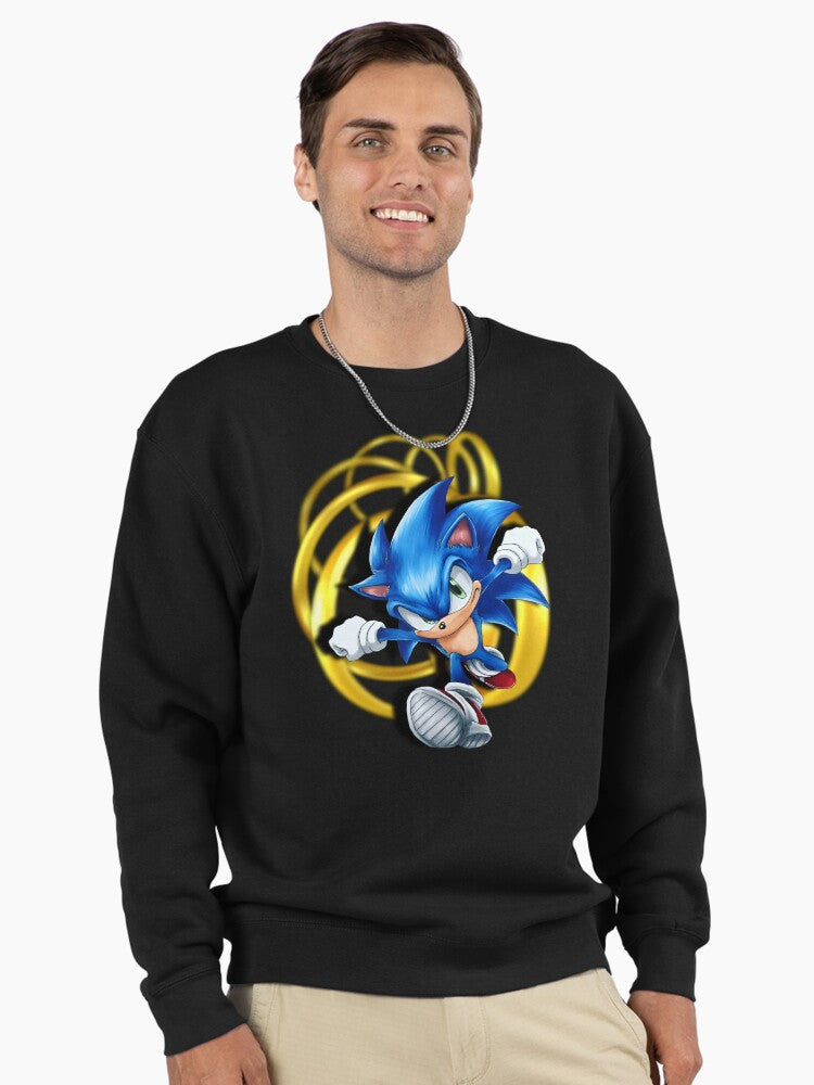 Gotta Go Fast Sonic - Iconic Catchphrase Gaming Sweatshirt Black