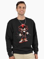 Shadow the Hedgehog Stealth Art - Cool Shadowy Hoodie Black