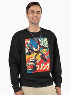 Sonic Fast Track Design - Racing Style Gaming Hoodie Black