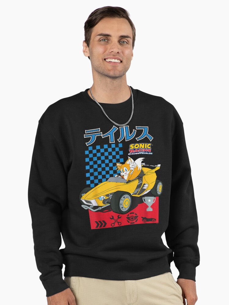 Sonic vs Shadow Racing - Classic T-Shirt Style Hoodie Black