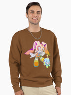 Cream the Rabbit 2020 Edition - Cute Character Pullover Hoodie Brown
