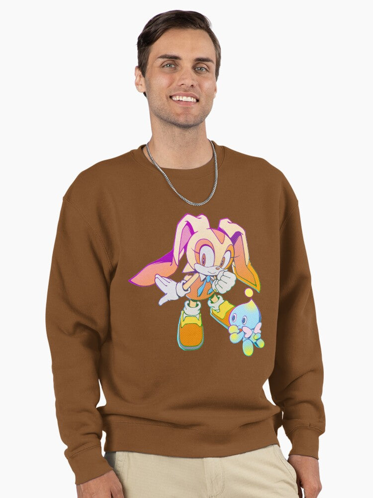 Cream the Rabbit 2020 Edition - Cute Character Pullover Hoodie Brown